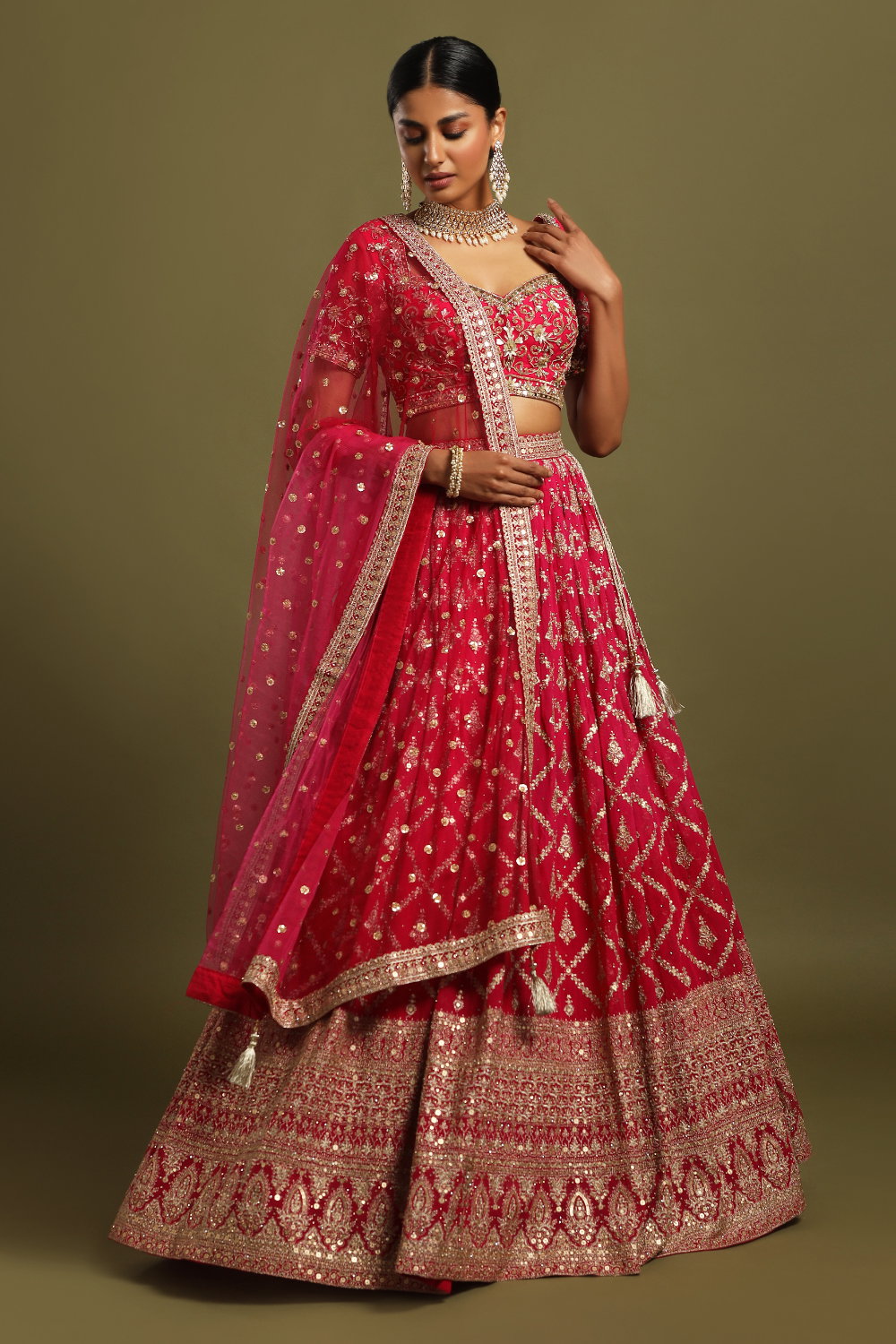 Rani Banarasi Lehnga Set - Ready To Ship