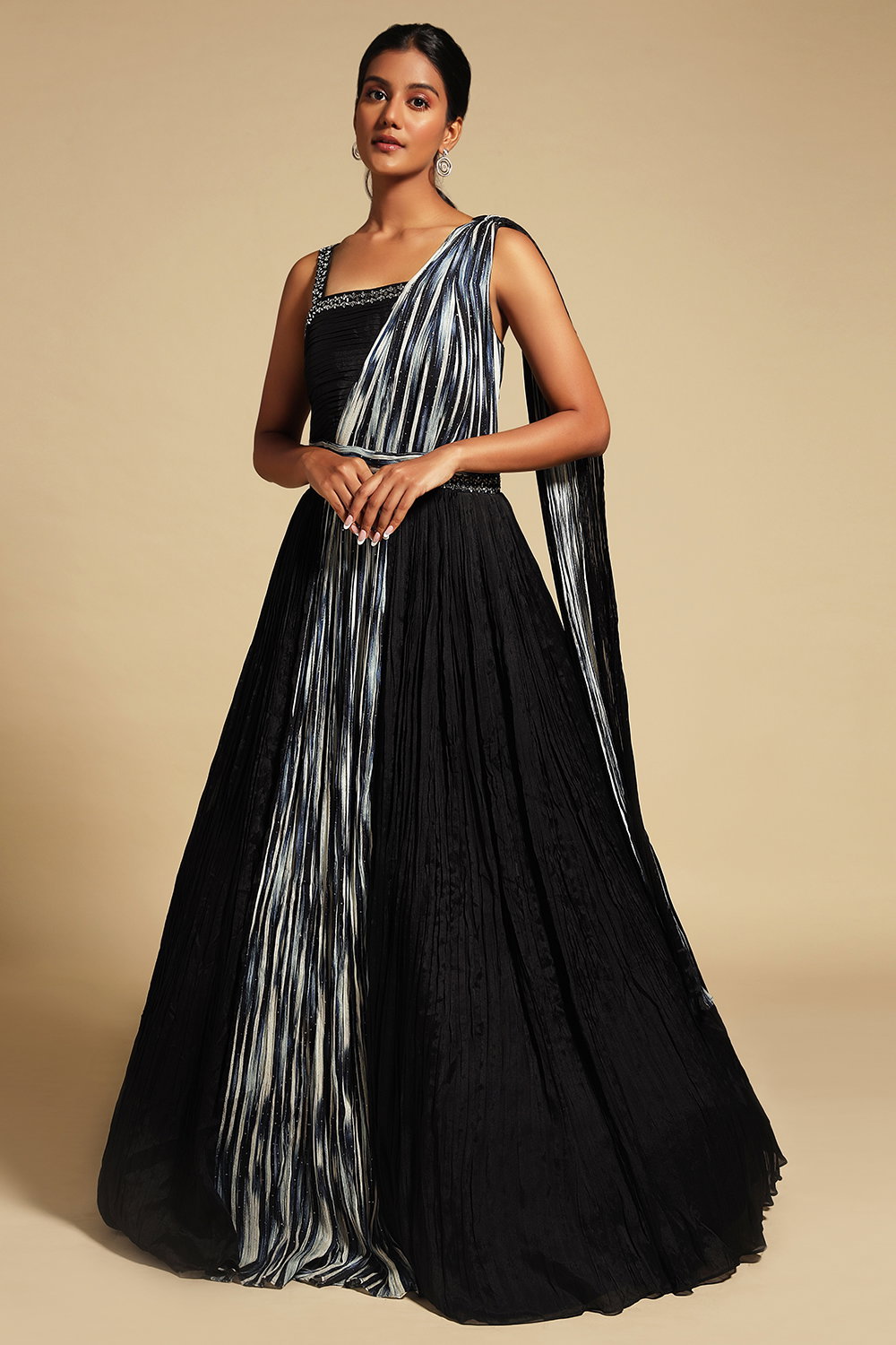 open lace back dress Elisabeth Pleated Tulle Formal Dress – Oshnow main image 0