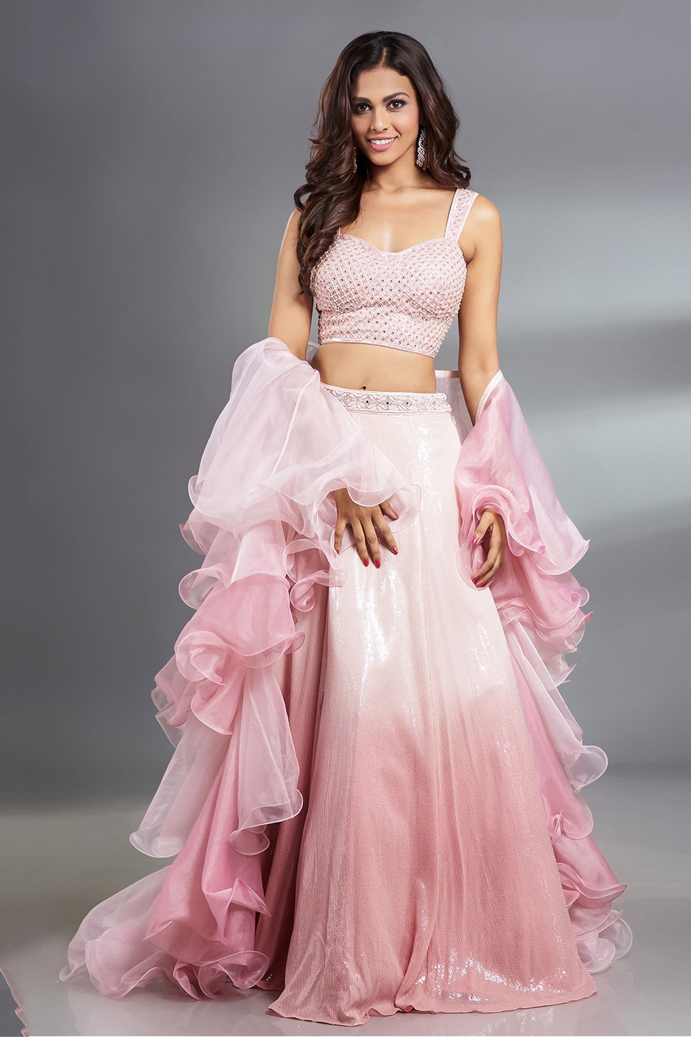 Pink skirt lehenga best sale